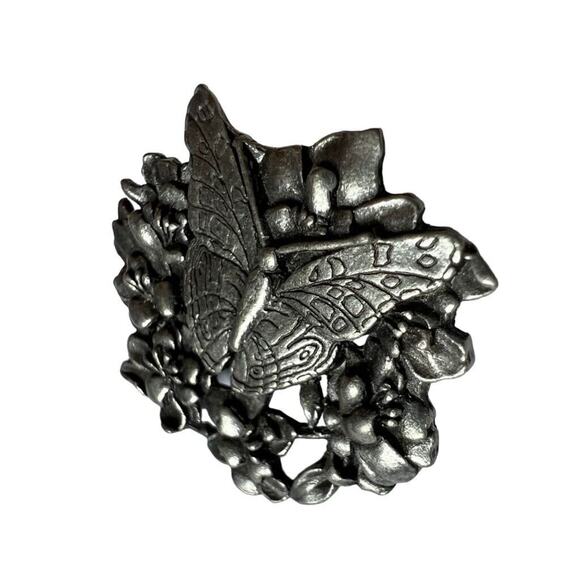 Limited Edition Brooch Pin 1998 Pewter Birds and Blooms - Picture 4 of 12